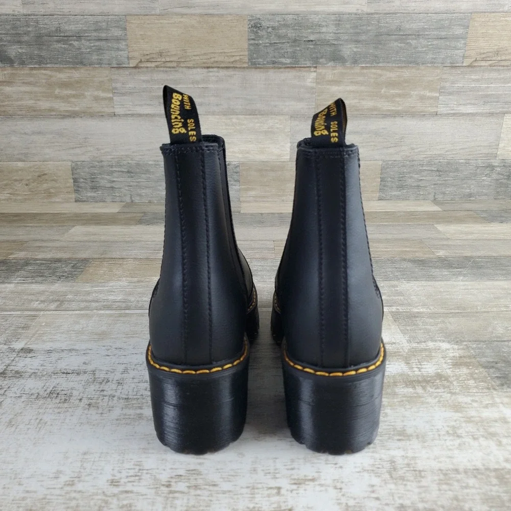 Dr. Martens Athena Sanguine Womens Chelsea Boot Sz 8 Black Leather Platform Sole